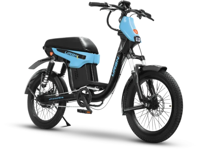Motovolt URBN electric moped in blue