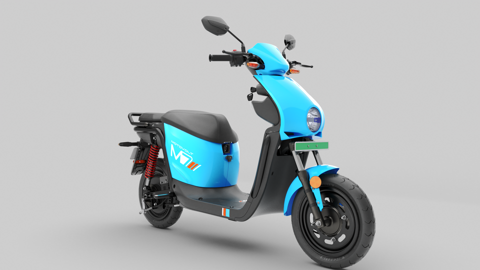 M7 electric scooter (blue)